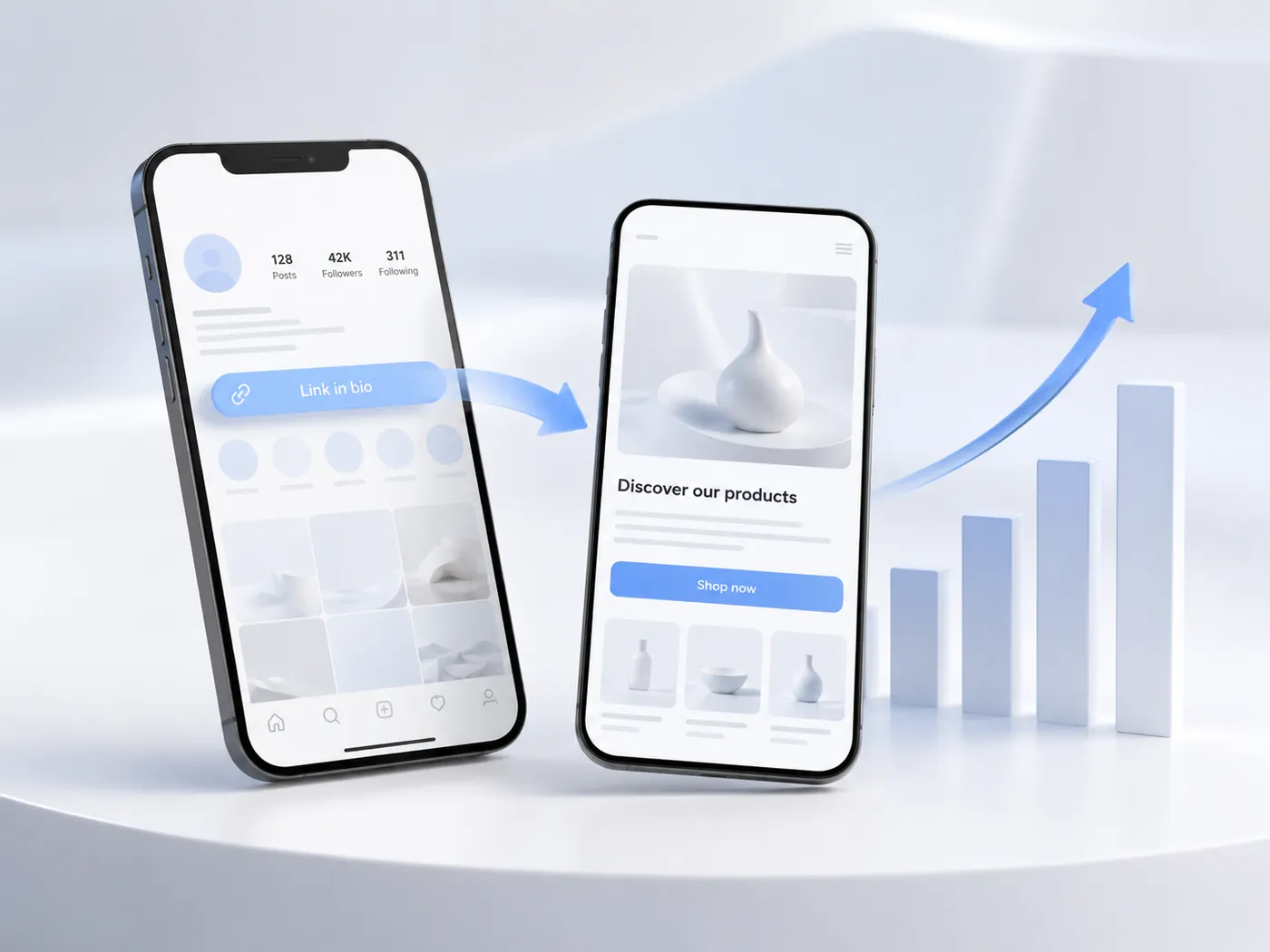 Instagram profile linking through to a product page